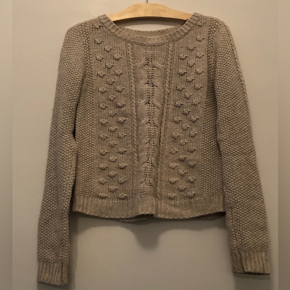 Beige cable knit sweater from ZaraKnit 🍃 - Picture 3 of 5